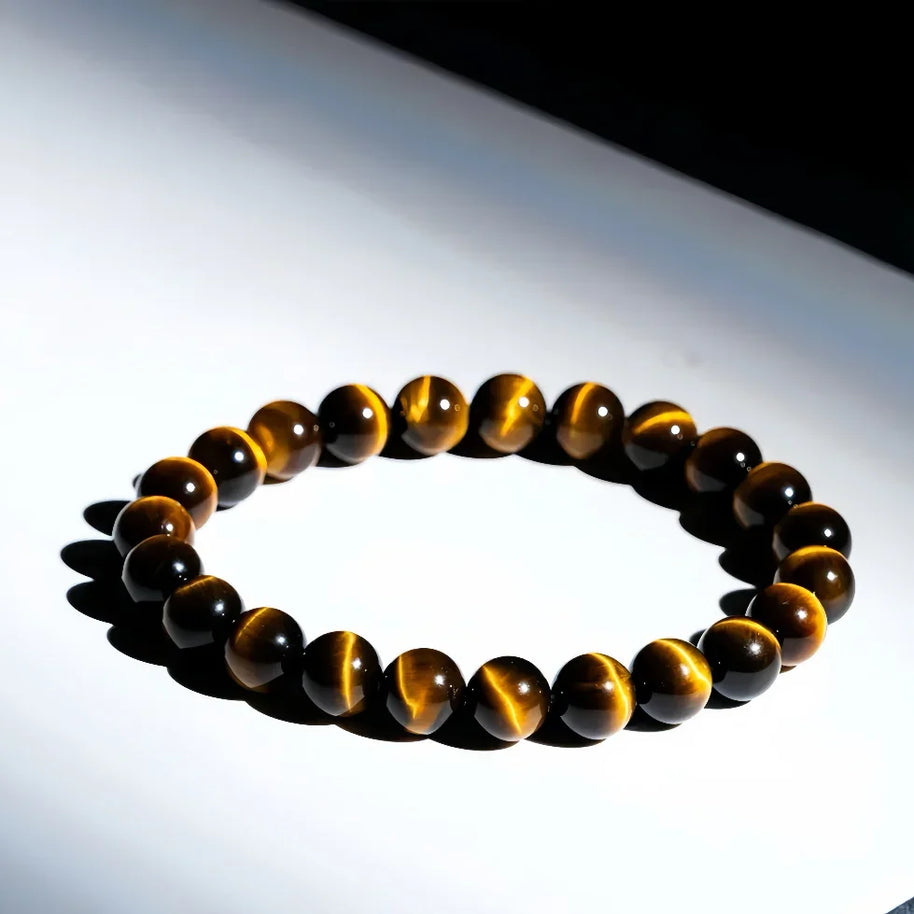 Wealth Energy Stone | Lightning Yellow Tiger’s Eye Bracelet (6-12mm) - MOONQUIET