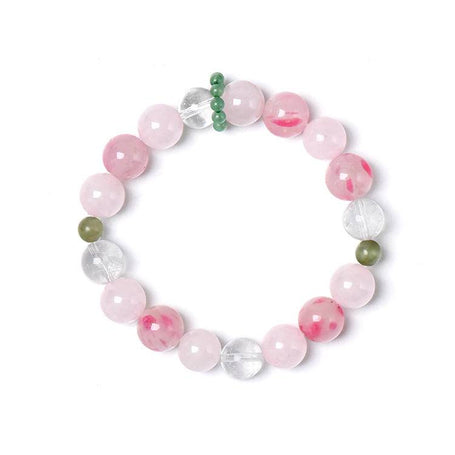 Rhodonite, Rose Quartz Bracelet– Attrace Love&Emotional Healing(10mm) - MOONQUIET