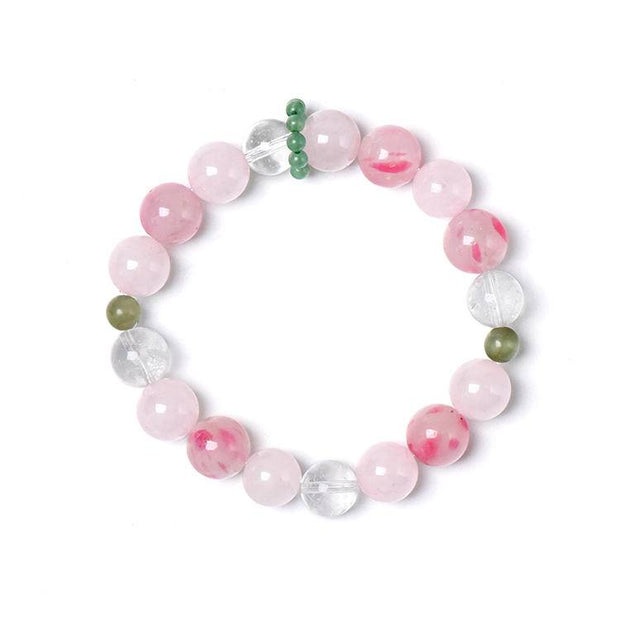Rhodonite, Rose Quartz Bracelet– Attrace Love&Emotional Healing(10mm) - MOONQUIET