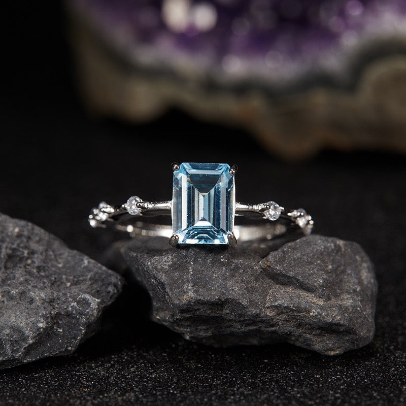 Starry Collection|S925 Silver Gemstone Ring - MOONQUIET