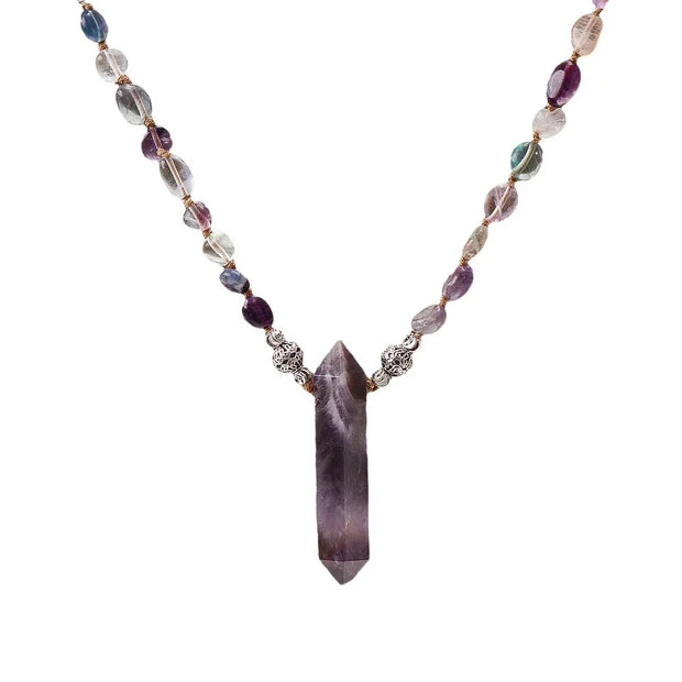 Natural Amethyst Point Necklace | Intuition & Balance - MOONQUIET