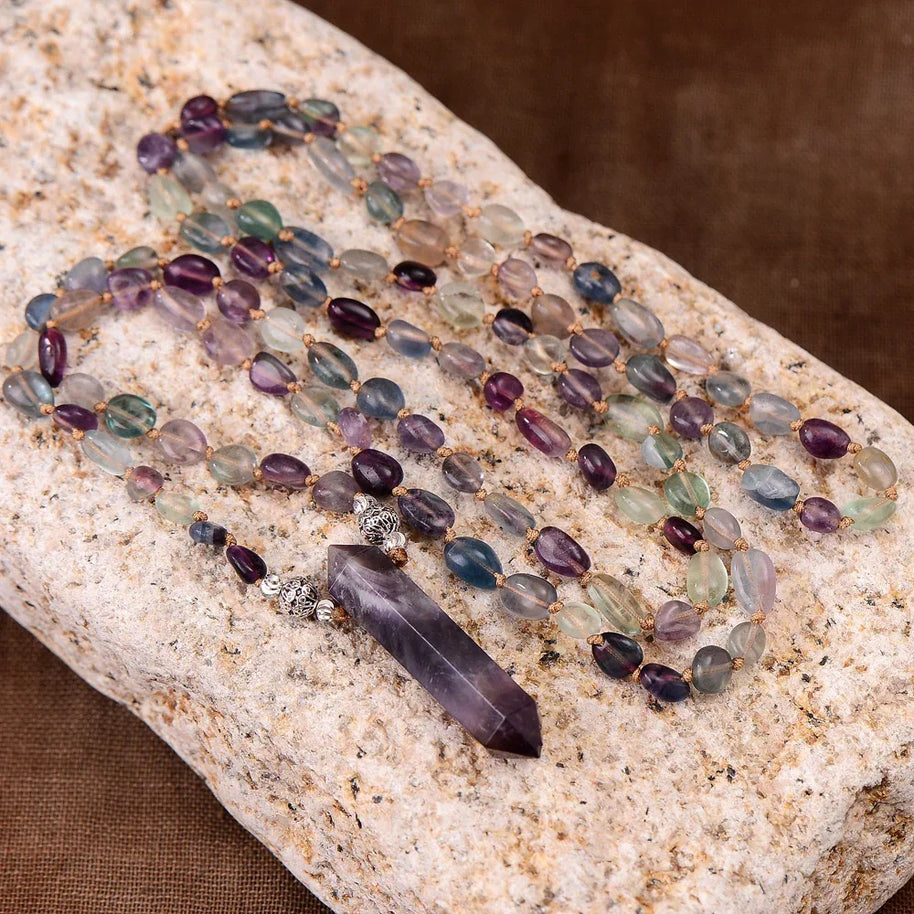 Natural Amethyst Point Necklace | Intuition & Balance - MOONQUIET