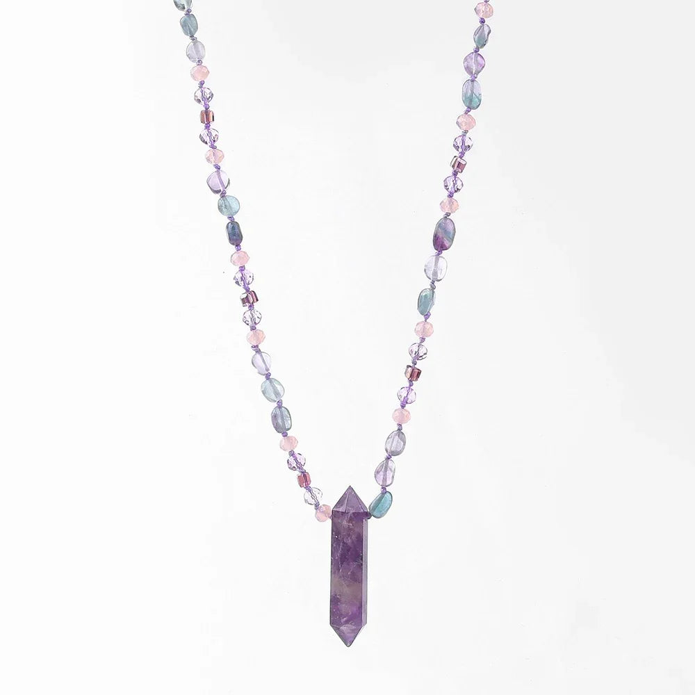 Amethyst Point Necklace | Intuition Awakening, Healing & Higher Connection - MOONQUIET