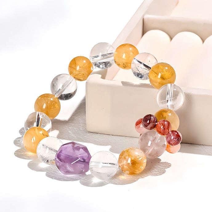 Trinity Crystal Bracelet|Clarity, Abundance & Intuition(12mm)