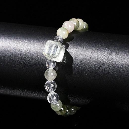 Green Rutilated Quartz Bracelet | Growth, Clarity & Grounding (8mm) - MOONQUIET