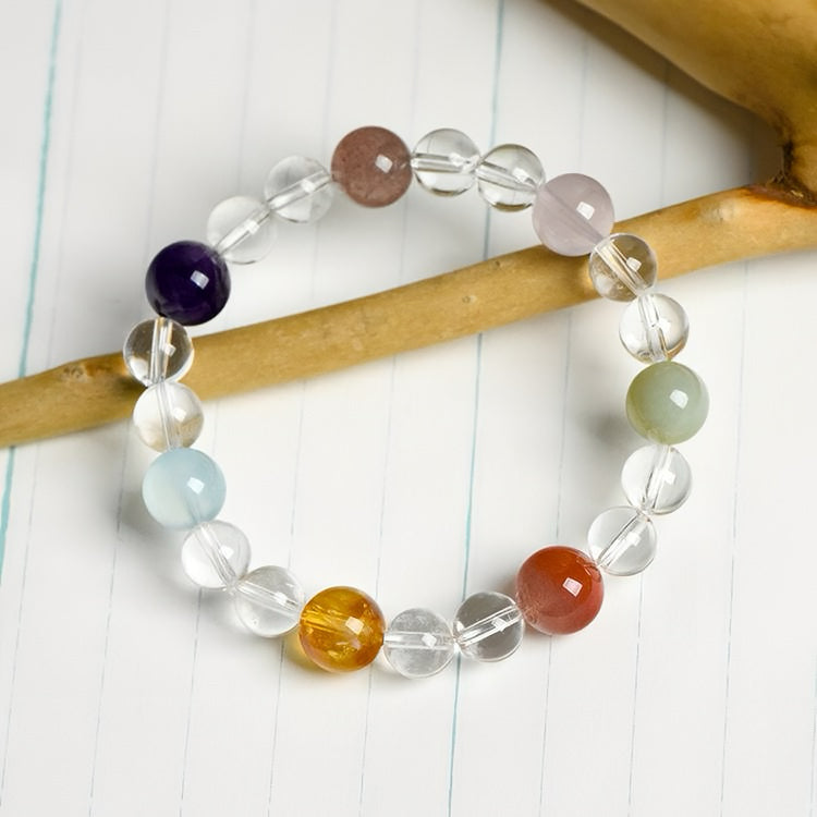 Chakra Harmony Bracelet|7 Crystals for Energy Balance(8-10mm)
