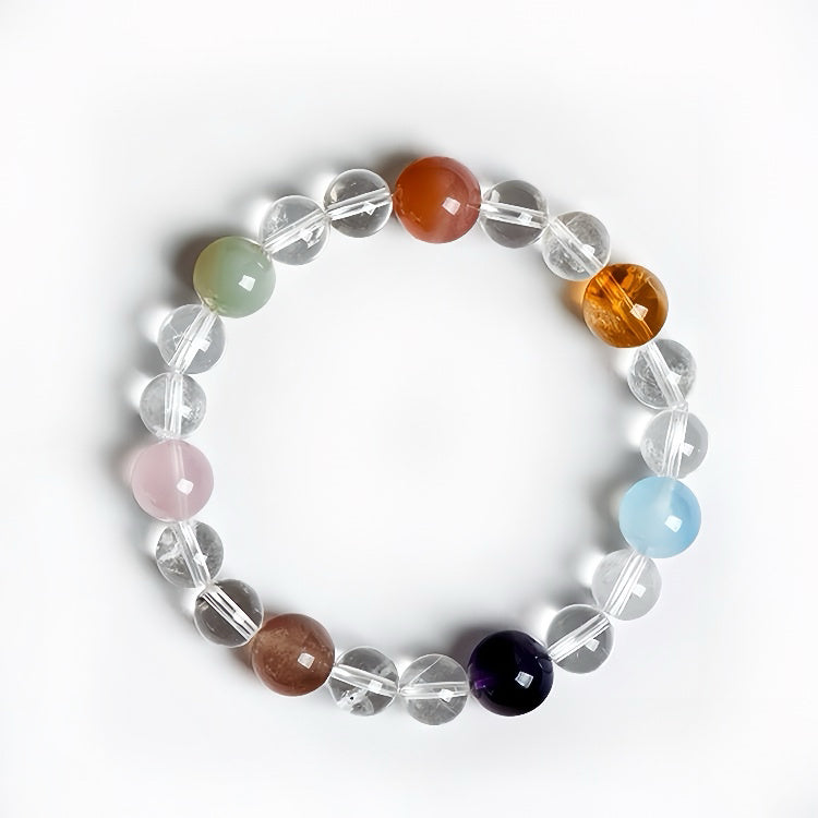 Chakra Harmony Bracelet|7 Crystals for Energy Balance(8-10mm)