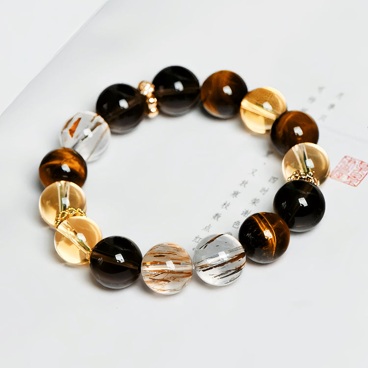 Golden Abundance Bracelet|Confidence & Prosperity(12mm)