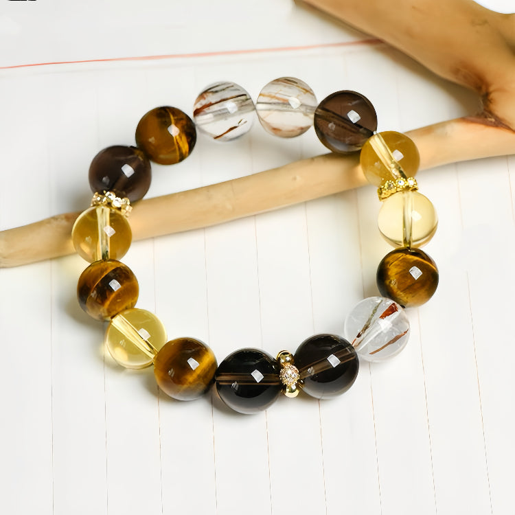 Golden Abundance Bracelet|Confidence & Prosperity(12mm)