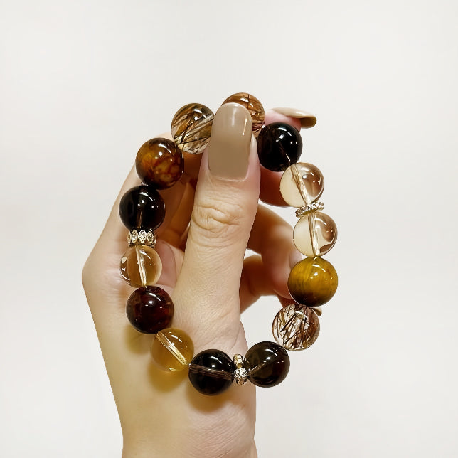 Golden Abundance Bracelet|Confidence & Prosperity(12mm)