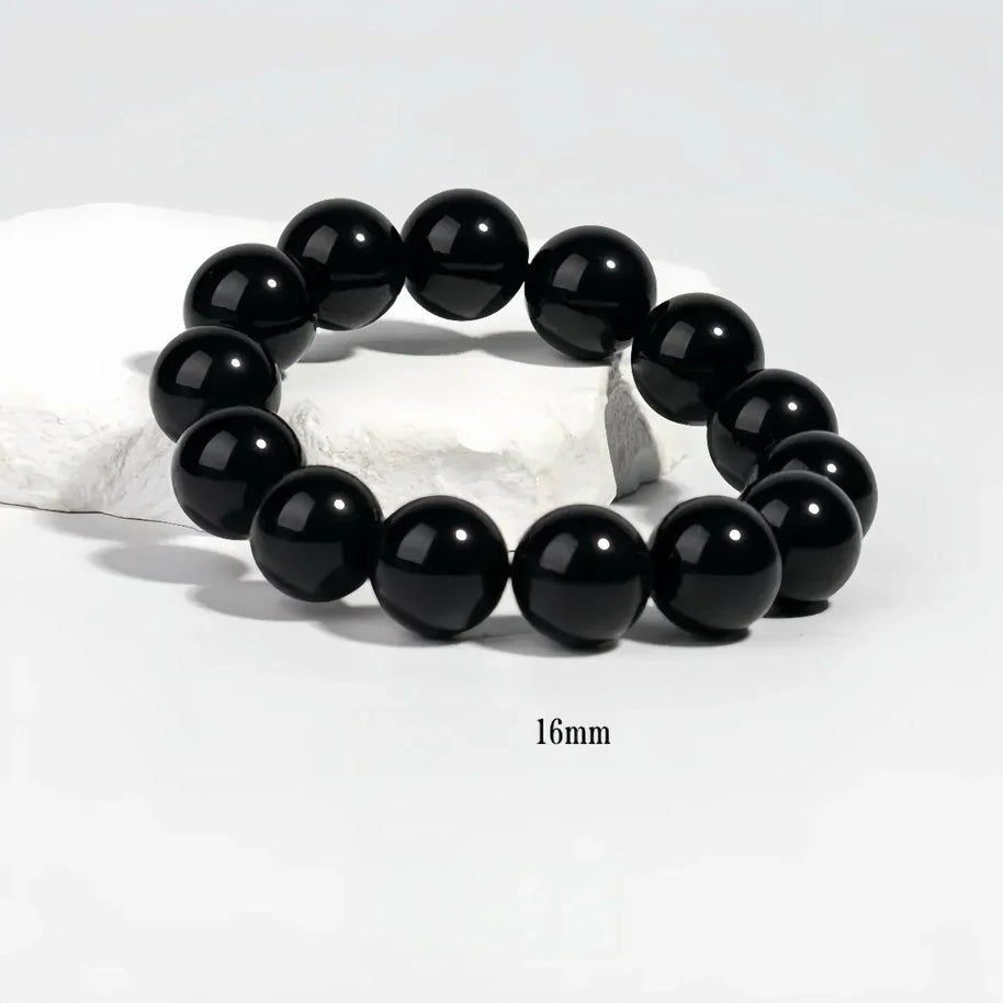Obsidian Protection Bracelet | Available in Larger Wrist Sizes (6-16MM) - MOONQUIET