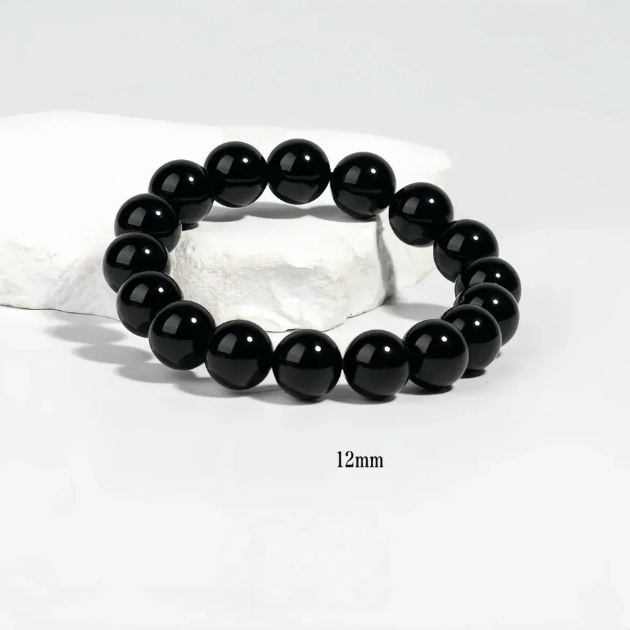 Obsidian Protection Bracelet | Available in Larger Wrist Sizes (6-16MM) - MOONQUIET