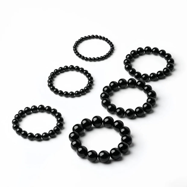 Obsidian Protection Bracelet | Available in Larger Wrist Sizes (6-16MM) - MOONQUIET
