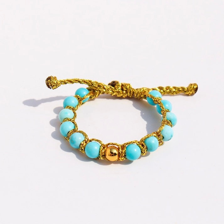 Turquoise Braided Necklace |Grounding & Flow