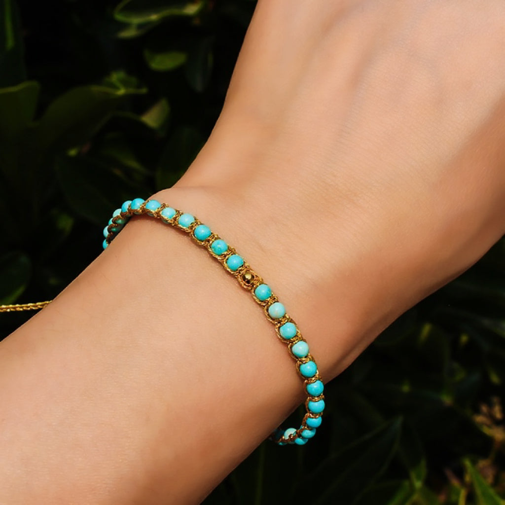 Turquoise Braided Necklace |Grounding & Flow