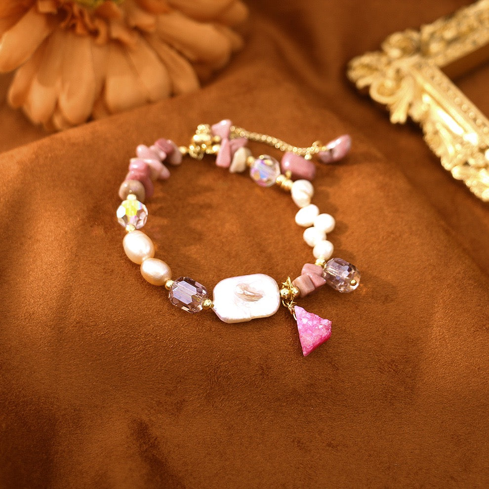 Love Attract Bracelet | Baroque Pearl × Rhodonite