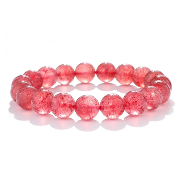 Romantic Energy Crystal | Strawberry Quartz for Love & Connection (8-10mm) - MOONQUIET