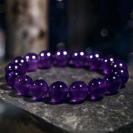 Amethyst Bracelet | Intuition Boost (8-10mm) - MOONQUIET