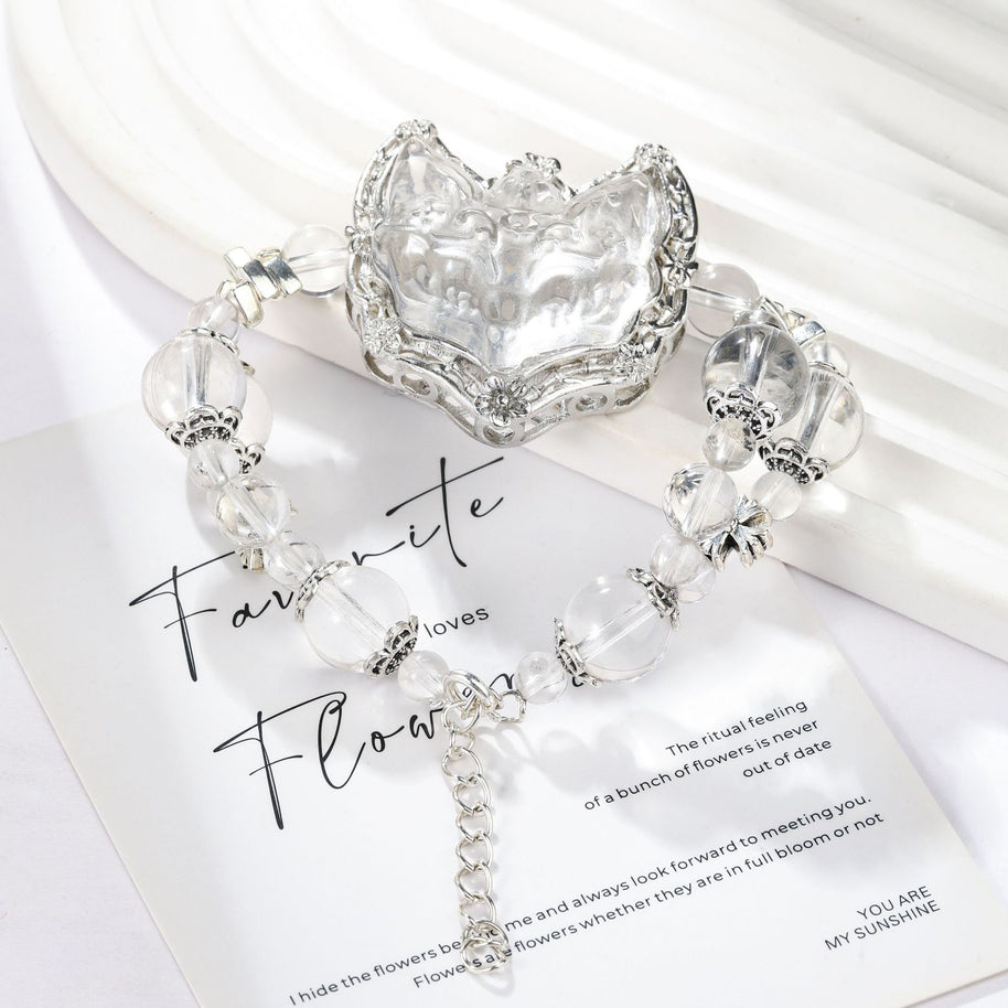 Fox of Clarity | Clear Quartz Protection Bracelet(8-12mm) - MOONQUIET