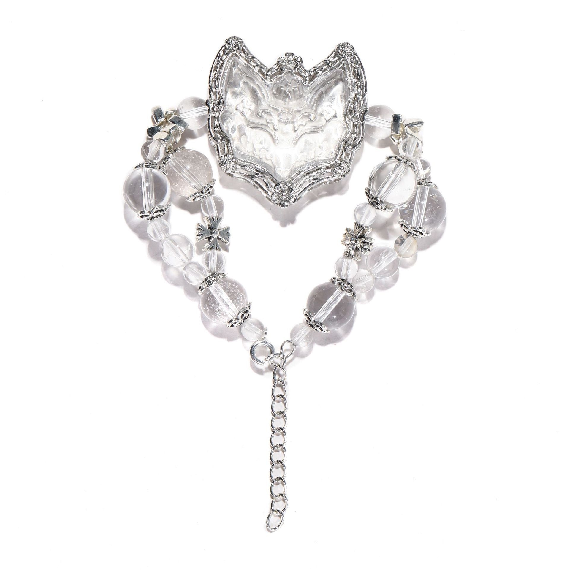 Fox of Clarity | Clear Quartz Protection Bracelet(8-12mm) - MOONQUIET