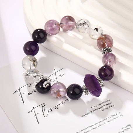 Awakening Serpent |Amethyst Energy Bracelet(11mm) - MOONQUIET
