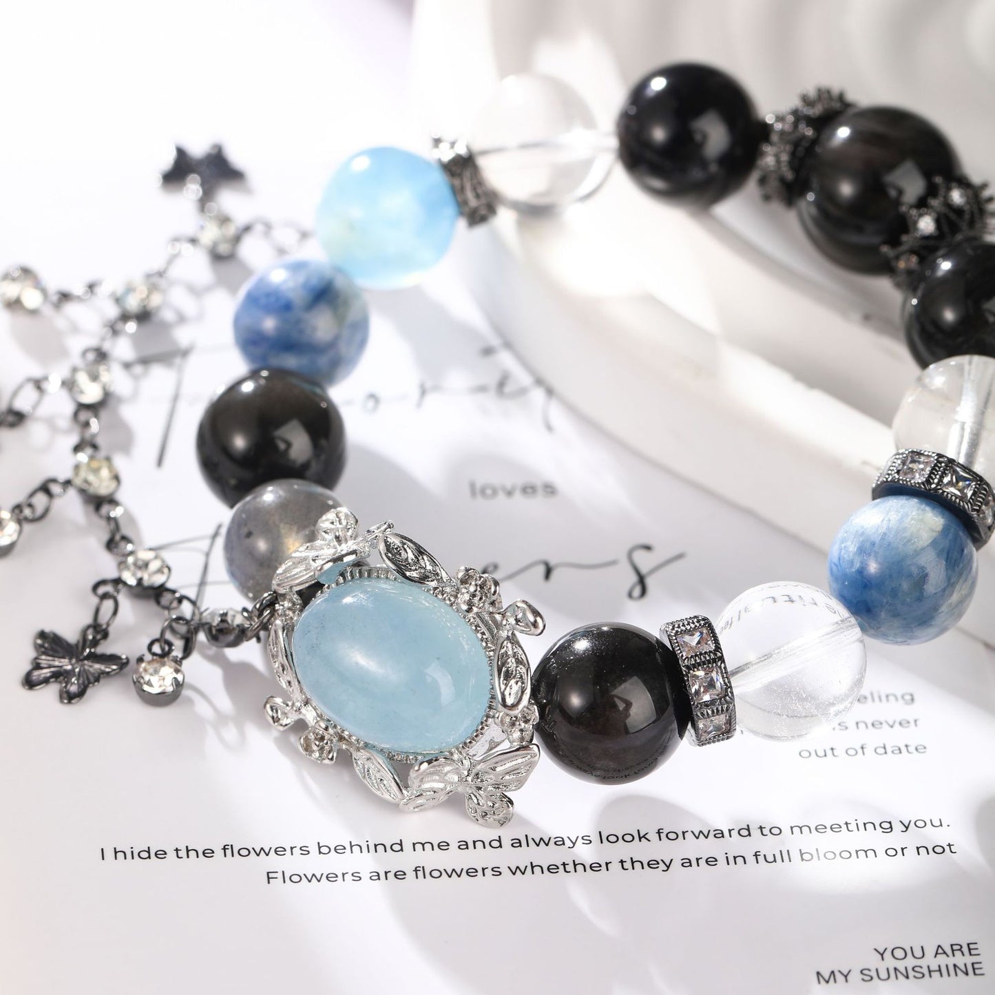 Butterfly Awakening | Crystal Bracelet for Clarity & Calm(13mm)