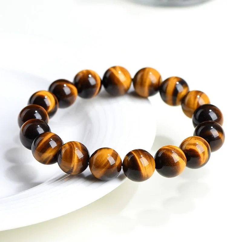 Wealth Energy Stone | Lightning Yellow Tiger’s Eye Bracelet (6-12mm) - MOONQUIET