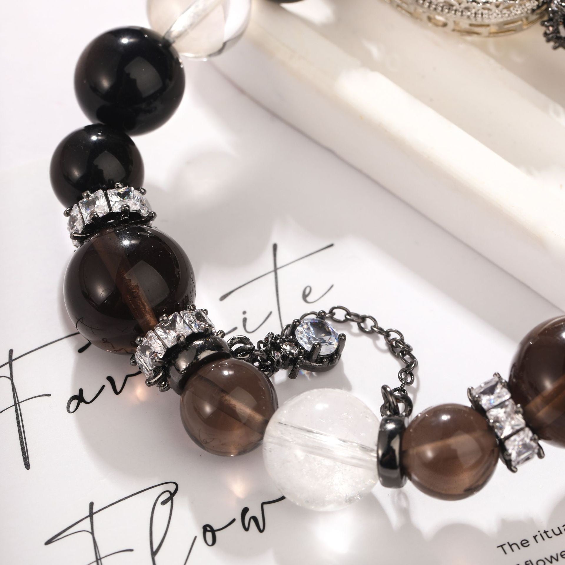 Protection Bracelet | Smoky Quartz&Silver Obsidian(10mm) - MOONQUIET