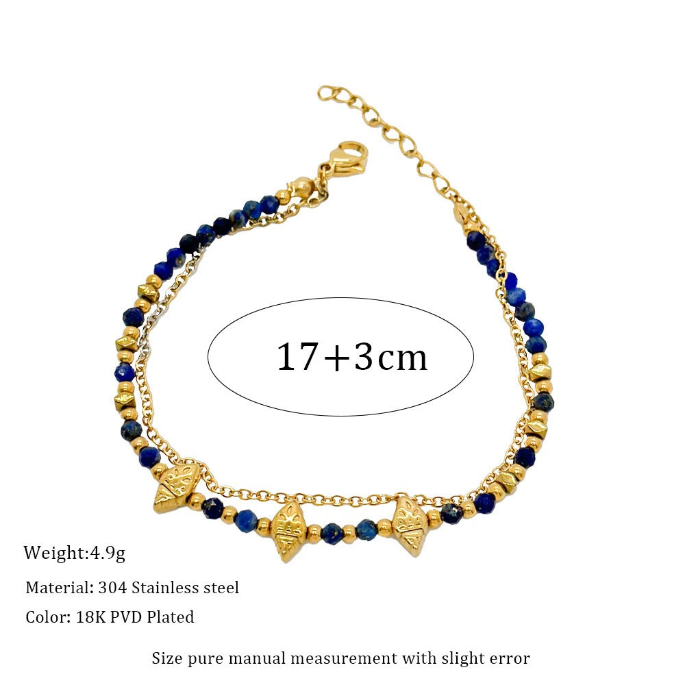 Wisdom in Blue | Lapis Lazuli Bracelet for Intuition & Clarity(Adjustable)