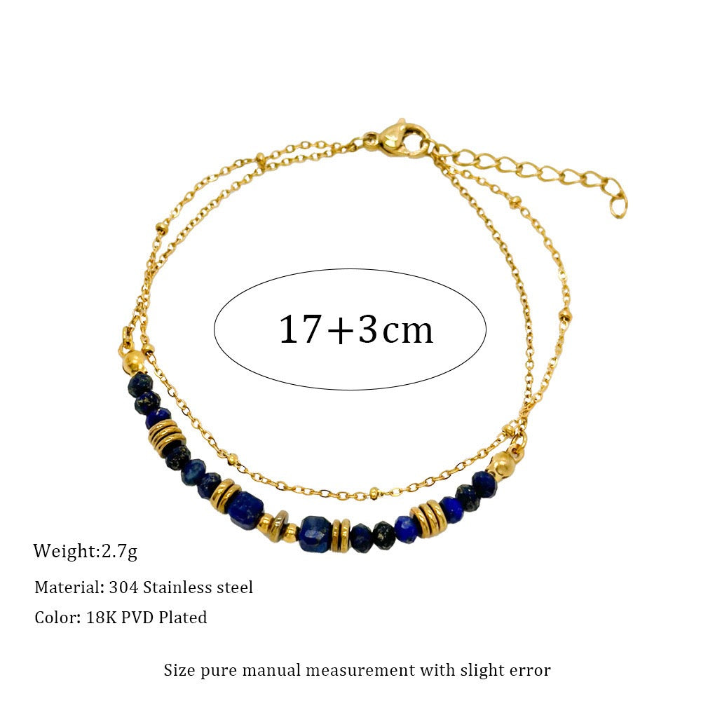 Wisdom in Blue | Lapis Lazuli Bracelet for Intuition & Clarity(Adjustable)
