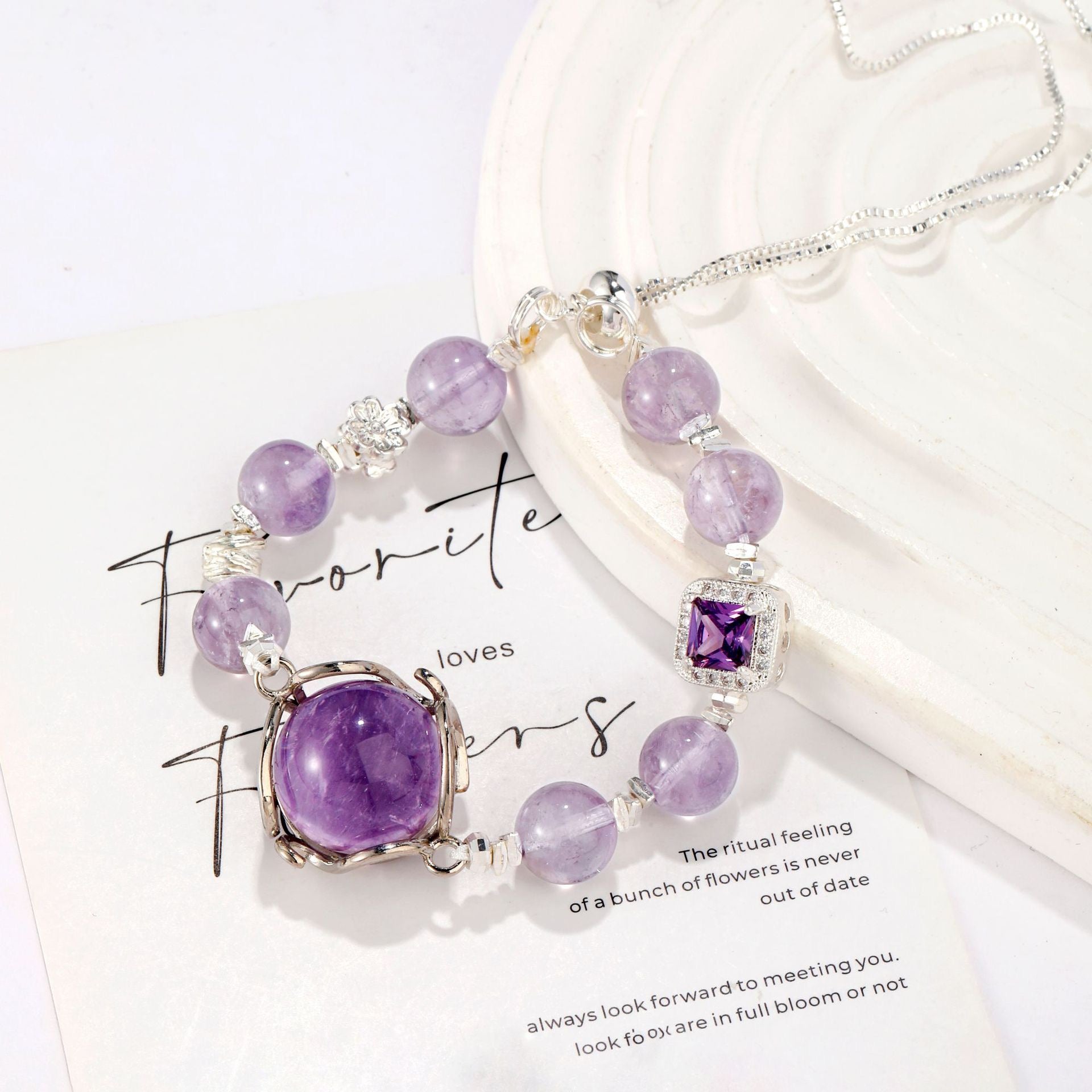 Astrologer’s Soul Bond – The Amethyst Rabbit Hair Crystal Bracelet(Adjustable) - MOONQUIET