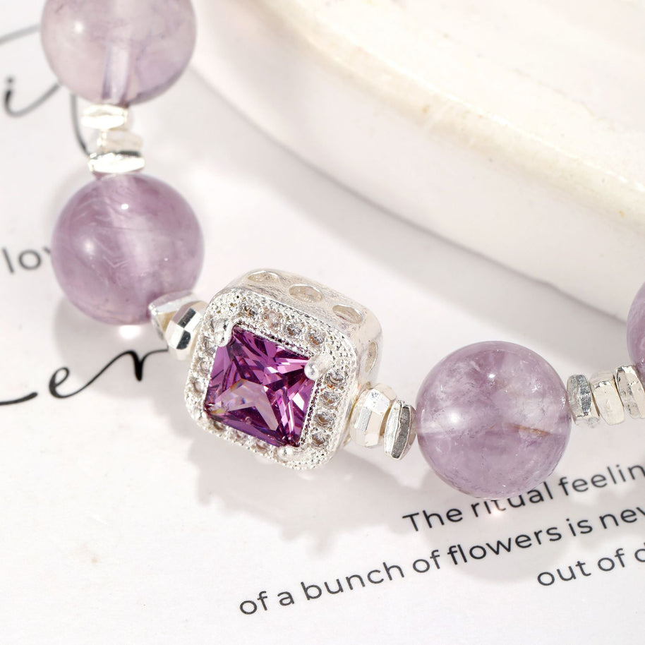 Astrologer’s Soul Bond – The Amethyst Rabbit Hair Crystal Bracelet(Adjustable) - MOONQUIET