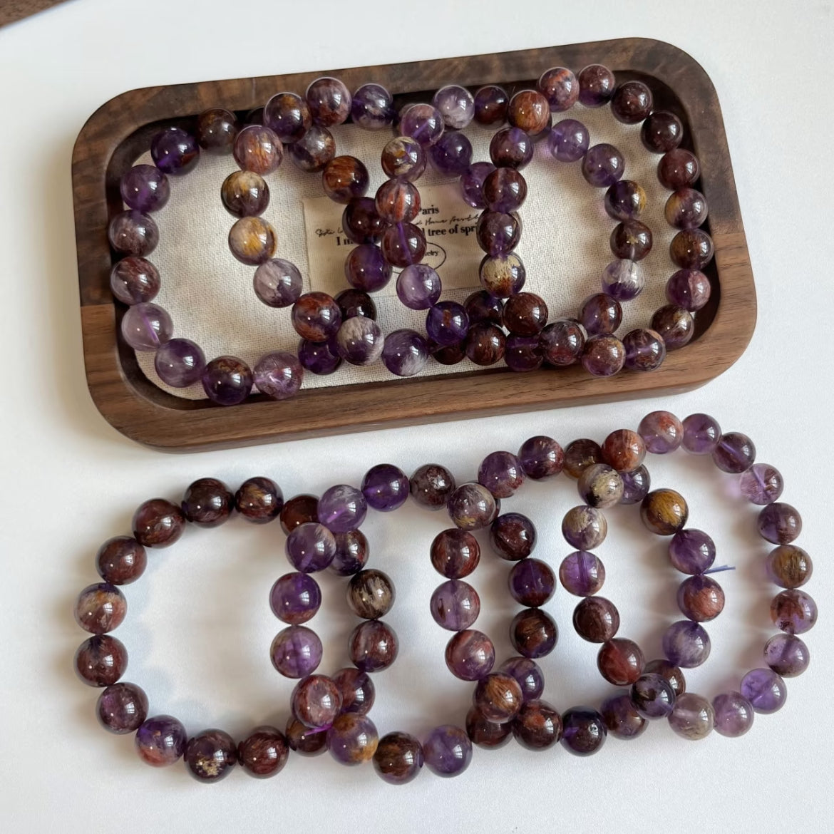 Phantom Amethyst Bracelet | Insight & Intuition(7-10mm)