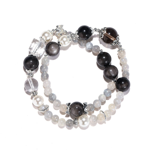 Day & Night Shift | Dual-Layer Crystal Bracelet for Grounding & Clarity - MOONQUIET