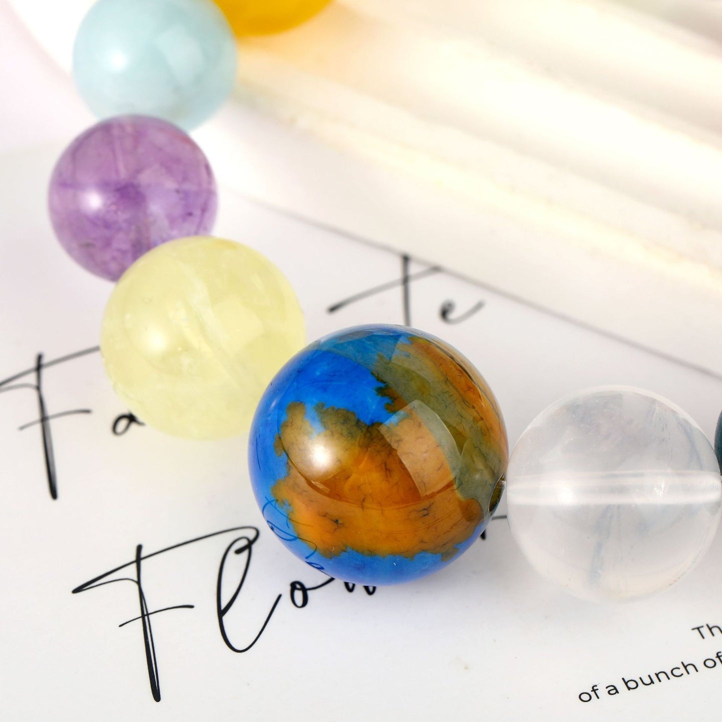 Earth Agate Chakra Bracelet | Balance · Healing · Protection(12mm)