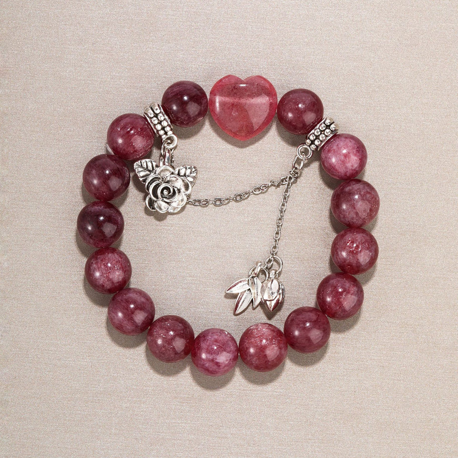 Heart of Love |Strawberry Quartz Bracelet(11mm) - MOONQUIET