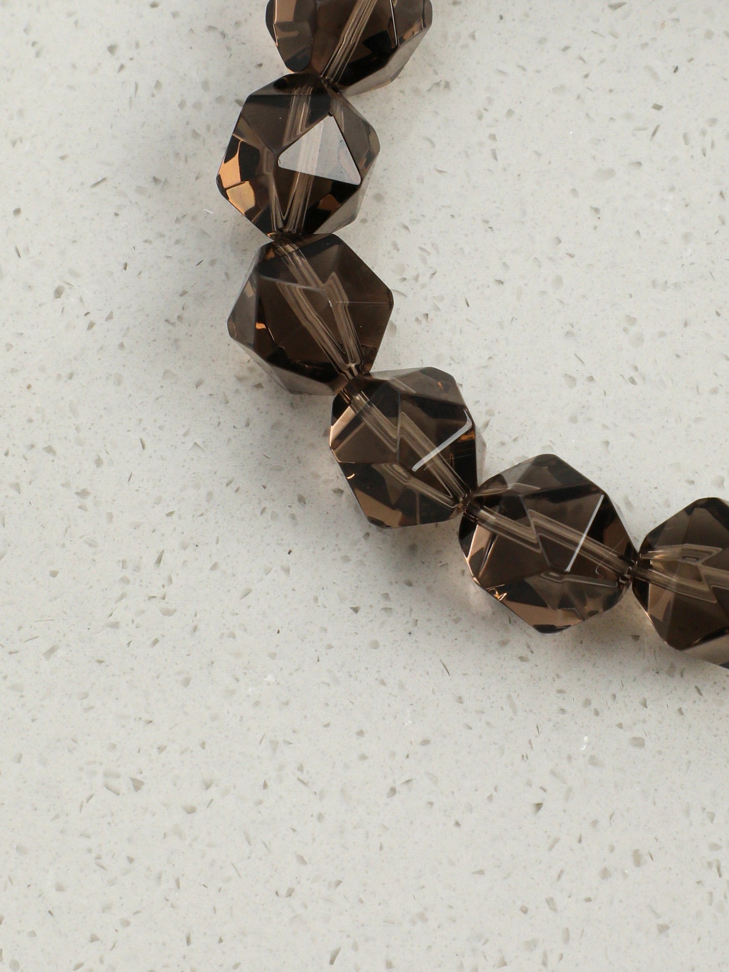 Smoky Quartz & Agarwood & Freshwater Pearl Bracelet | Grounding & Clarity