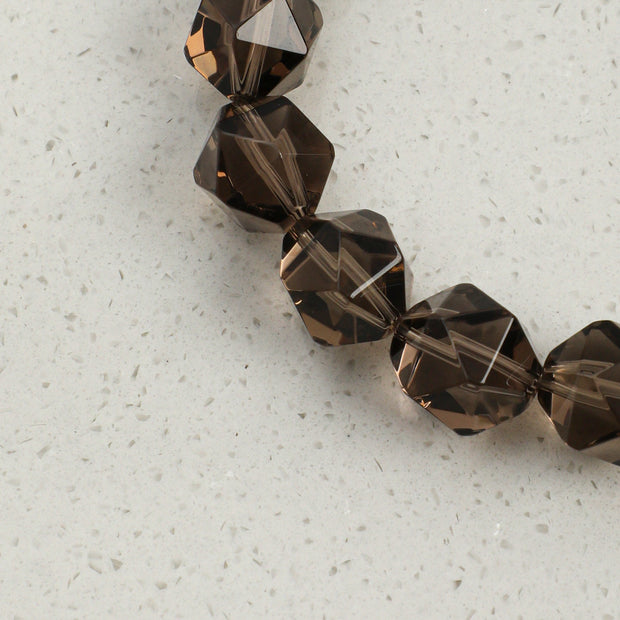 Smoky Quartz & Agarwood & Freshwater Pearl Bracelet | Grounding & Clarity
