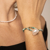 Five Elements Baroque Pearl Crystal Bracelet | Stone Options