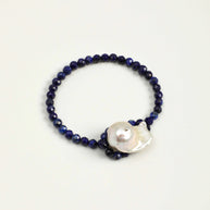 Five Elements Baroque Pearl Crystal Bracelet | Stone Options