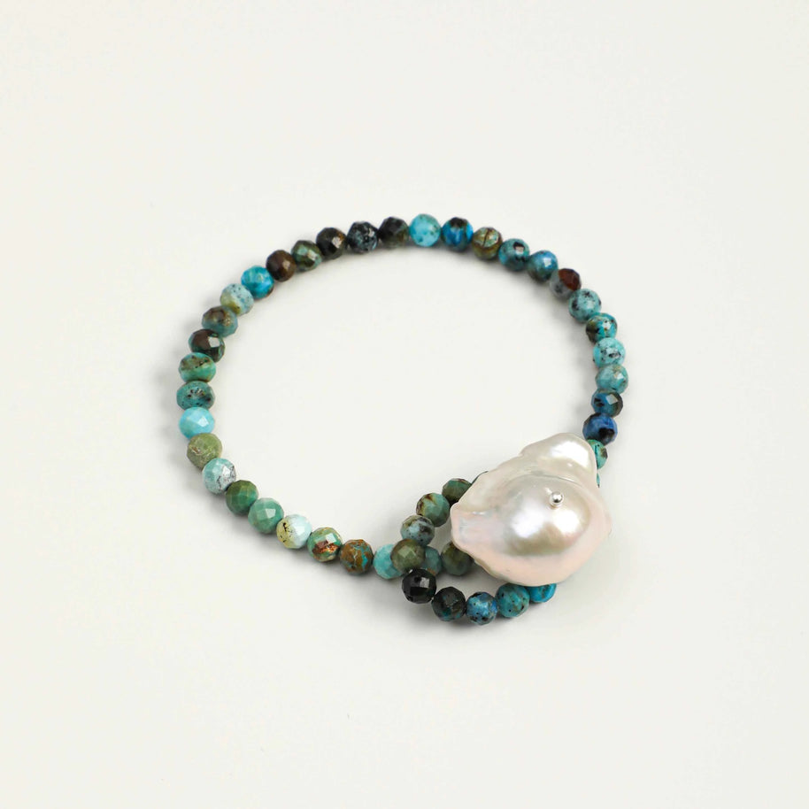 Five Elements Baroque Pearl Crystal Bracelet | Stone Options