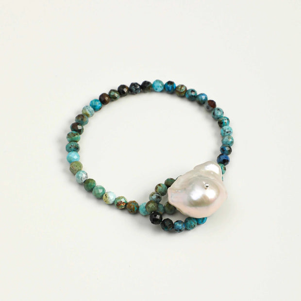 Five Elements Baroque Pearl Crystal Bracelet | Stone Options