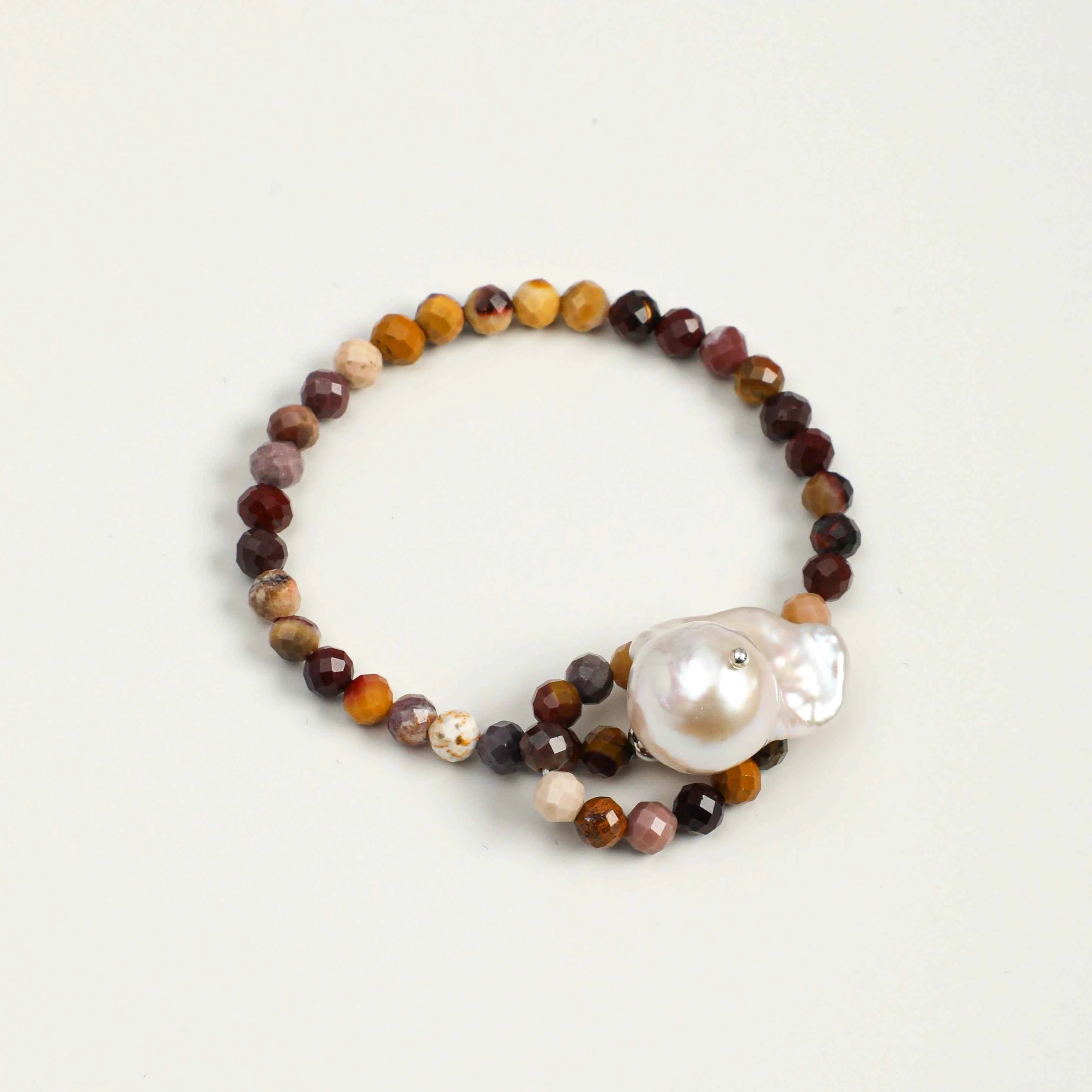Five Elements Baroque Pearl Crystal Bracelet | Stone Options