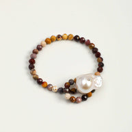 Five Elements Baroque Pearl Crystal Bracelet | Stone Options