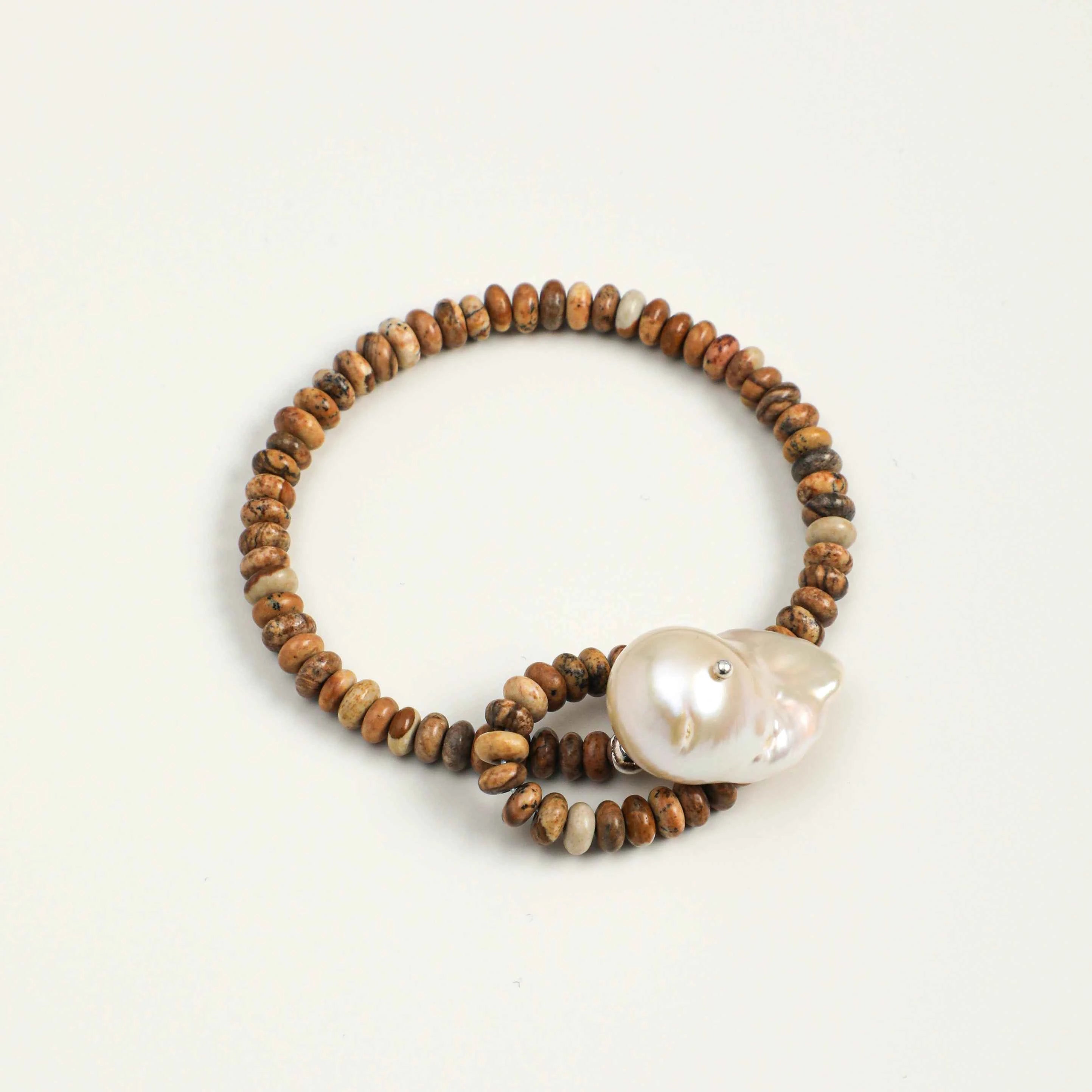 Five Elements Baroque Pearl Crystal Bracelet | Stone Options