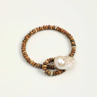 Five Elements Baroque Pearl Crystal Bracelet | Stone Options
