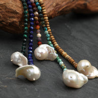 Five Elements Baroque Pearl Crystal Bracelet | Stone Options