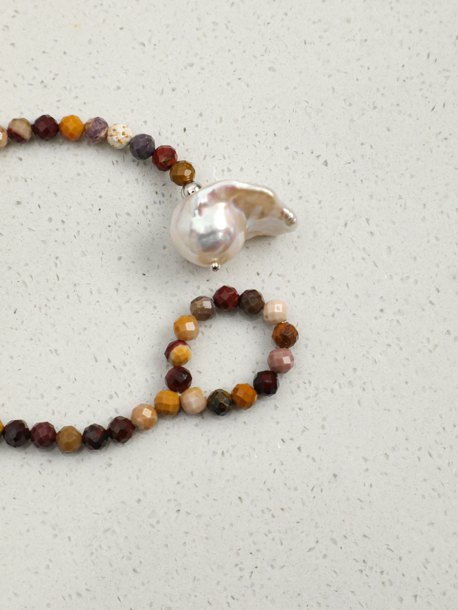 Five Elements Baroque Pearl Crystal Bracelet | Stone Options