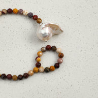 Five Elements Baroque Pearl Crystal Bracelet | Stone Options