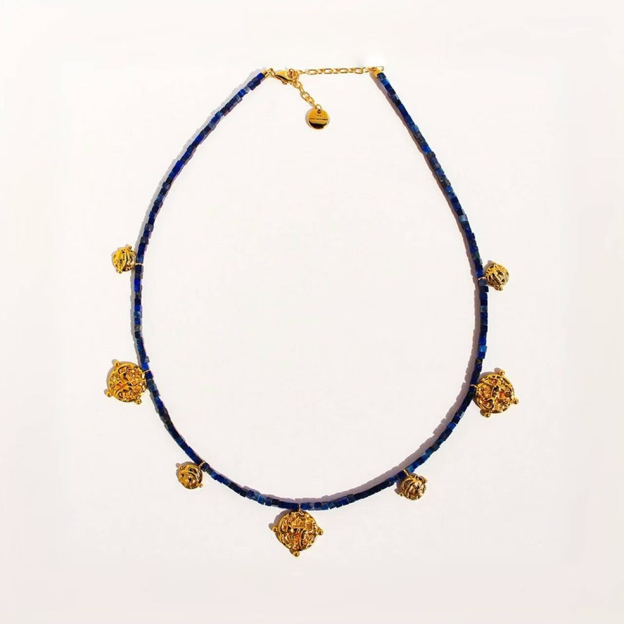 Ocean Series Lapis Lazuli Layered Necklace ｜Wisdom & Expression